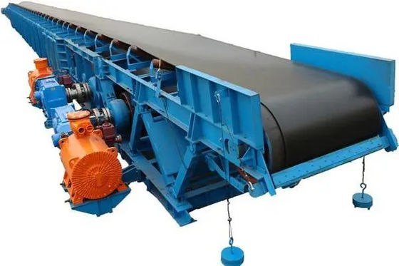Maximum Conveying Length 11km Fixed Tripper Belt Conveyor System For Bulk Material Transportation