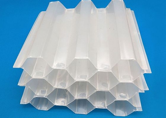 White Hexagonal Honeycomb PVC Fills Plastic Filter Media For Water Treatment
